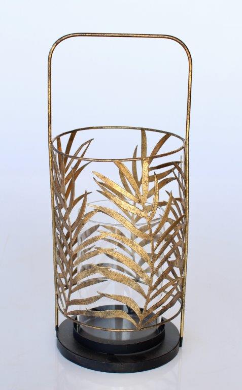 Gold Fern Detail Candle Holder